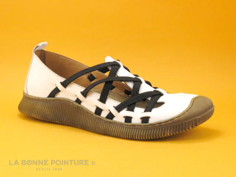 Achat chaussures Karyoka Femme Ballerine, vente Karyoka RIM Blanc - Ballerine blanche avec elastique