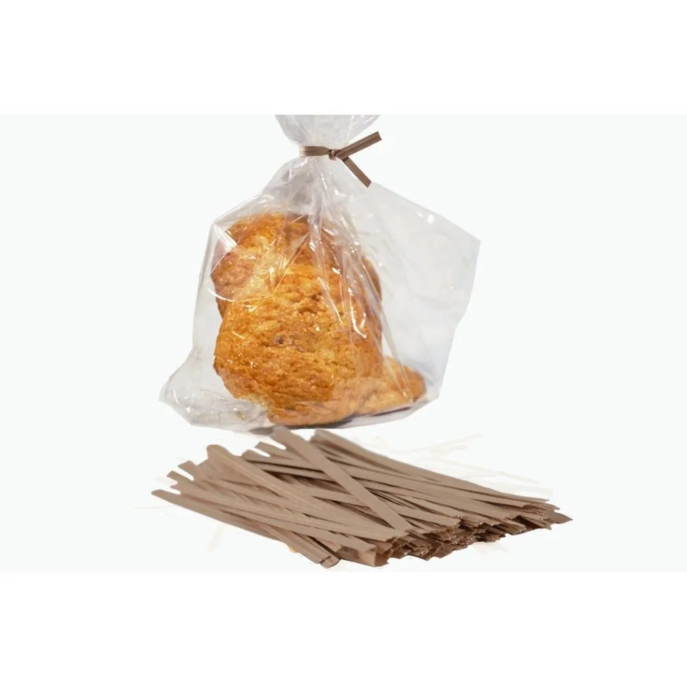 Attache lien twist kraft lot de 100