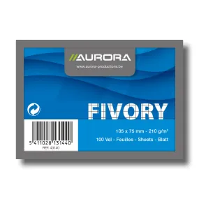 Aurora cartes-fiches Fivory, A7, quadrillé, blanc