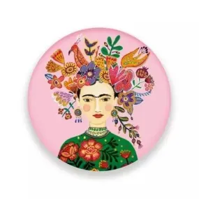 Badge Frida Cartes d'Art à fond rose
