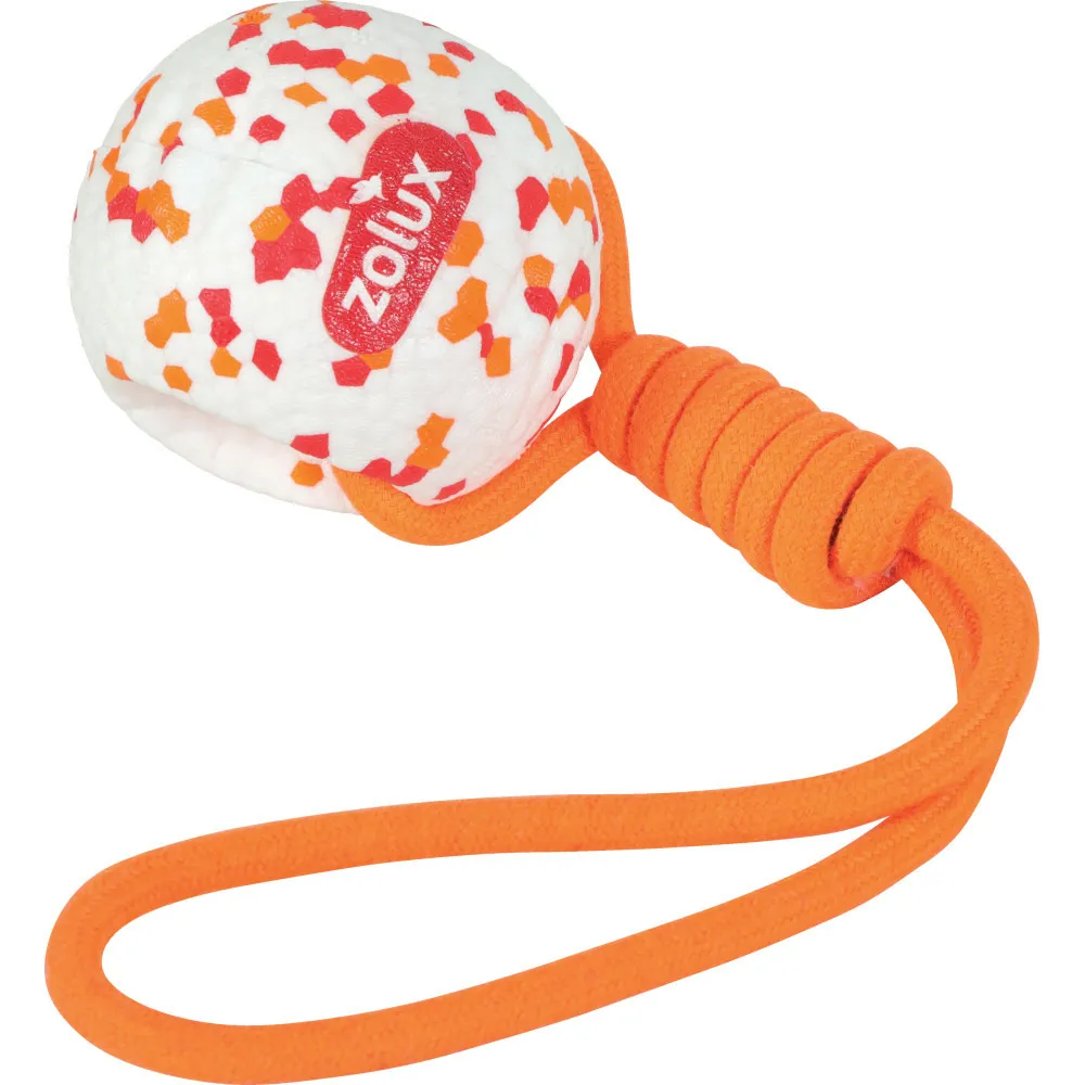 Balle et corde flottant 34 cm en etpu, jouet pour chien