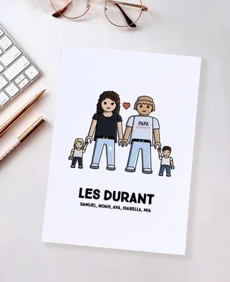 Bavoir Famille jouet personnalisé