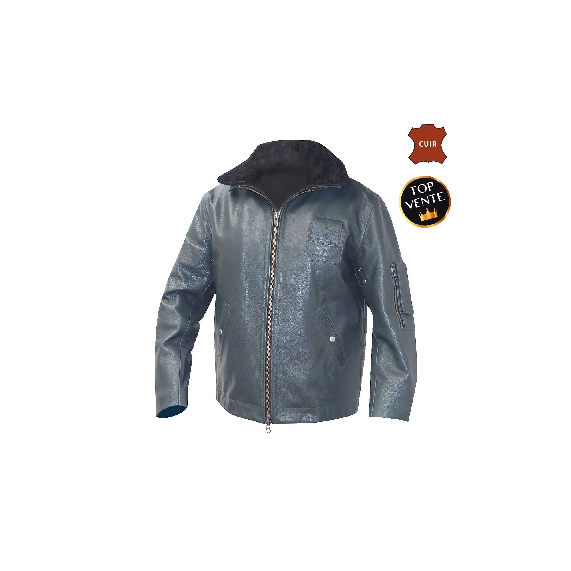 BLOUSON CUIR PILOTE PN
