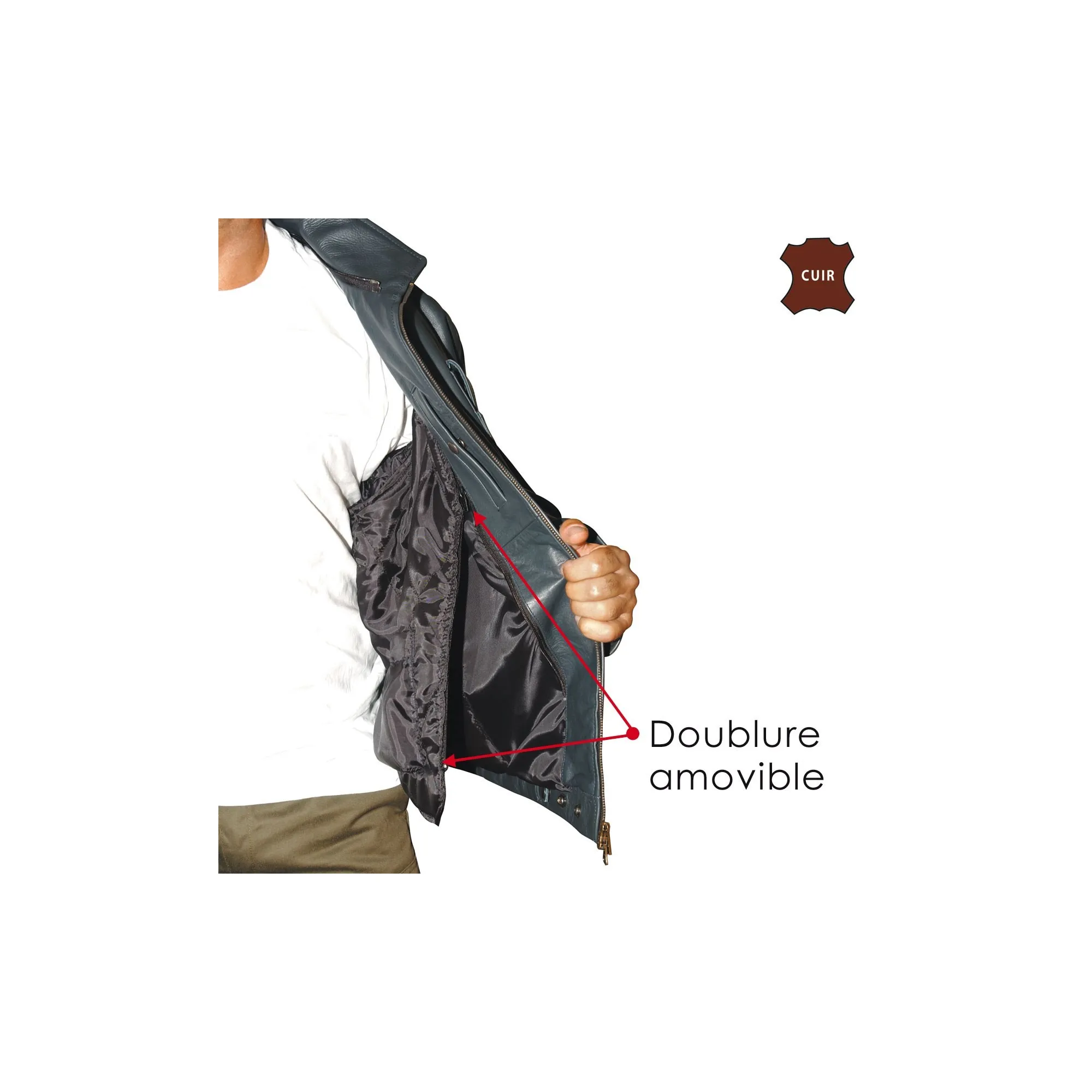 BLOUSON CUIR PILOTE PN