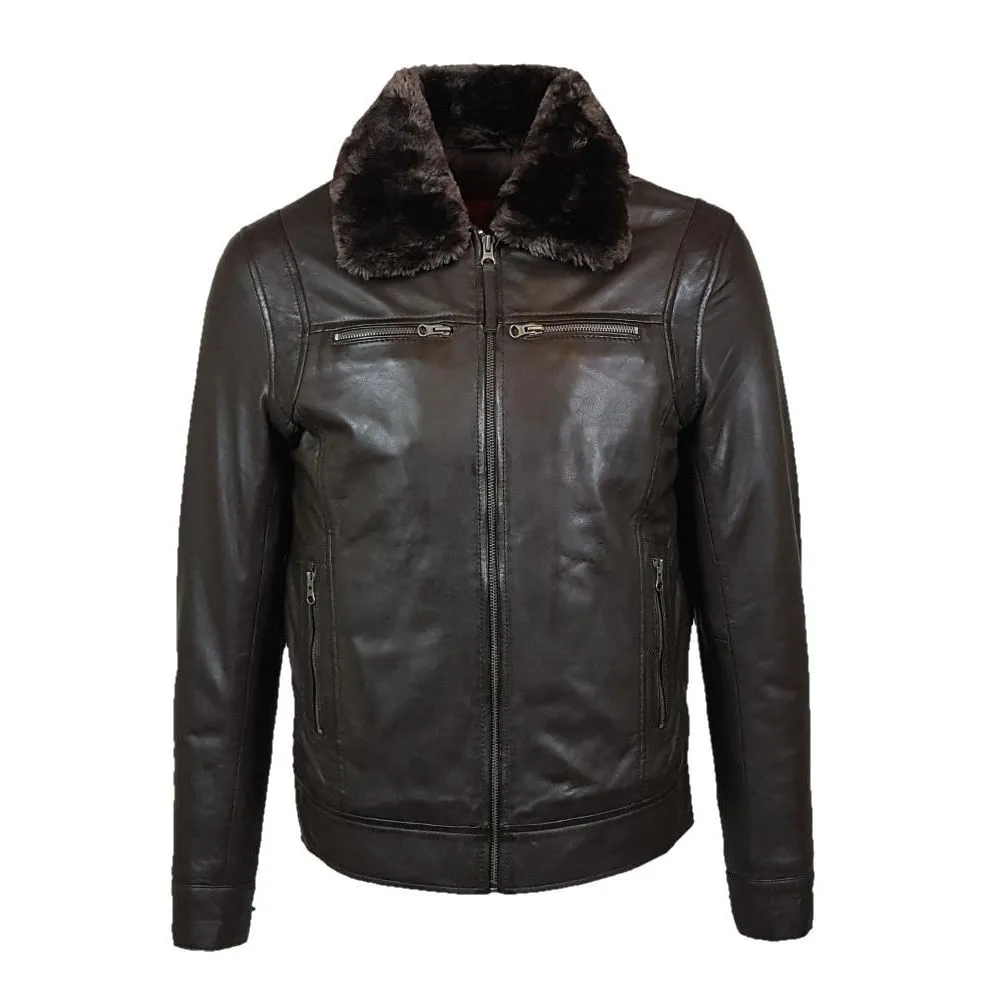 blouson homme cuir laredo brown