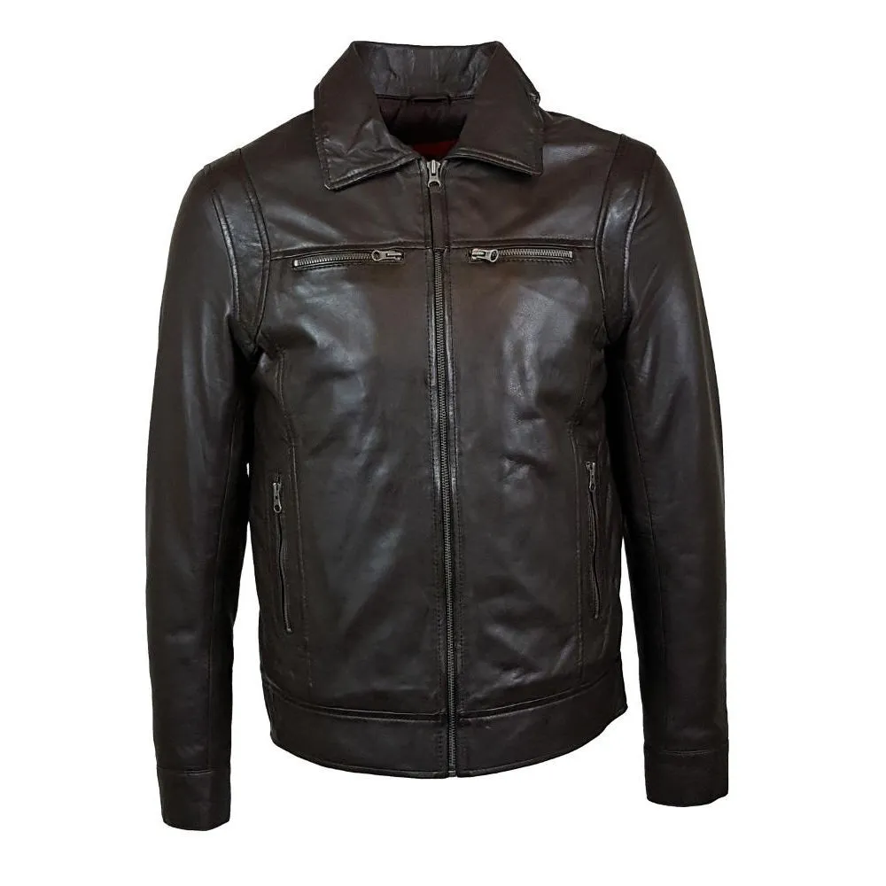 blouson homme cuir laredo brown