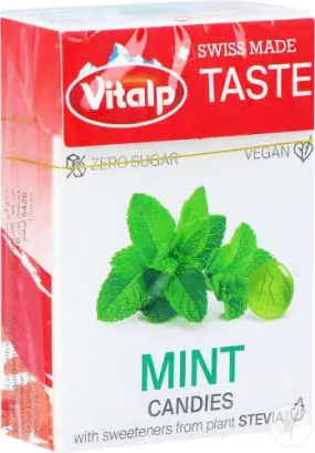 Bonbons Stévia sans sucre, goût Menthe | VITALP  - Parapharmacie Boticinal