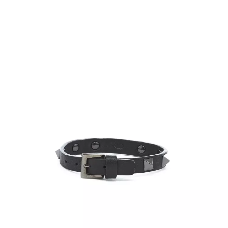 Bracelet Valentino Cuir Noir