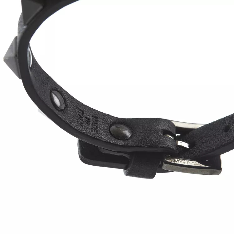 Bracelet Valentino Cuir Noir