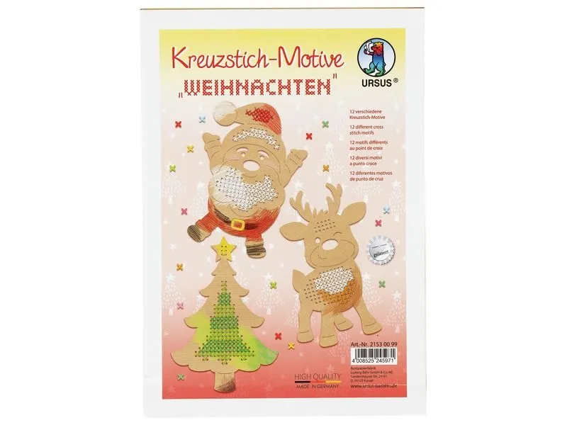 CARTES KRAFT À BRODER Noël