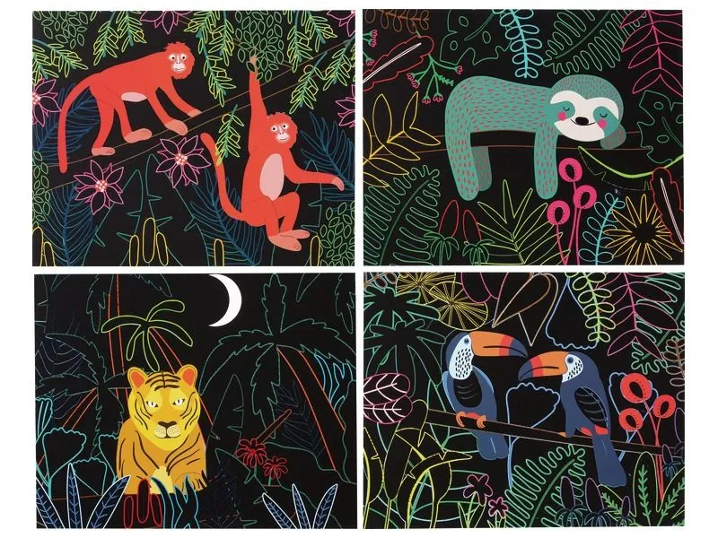 CARTES À GRATTER Jungle