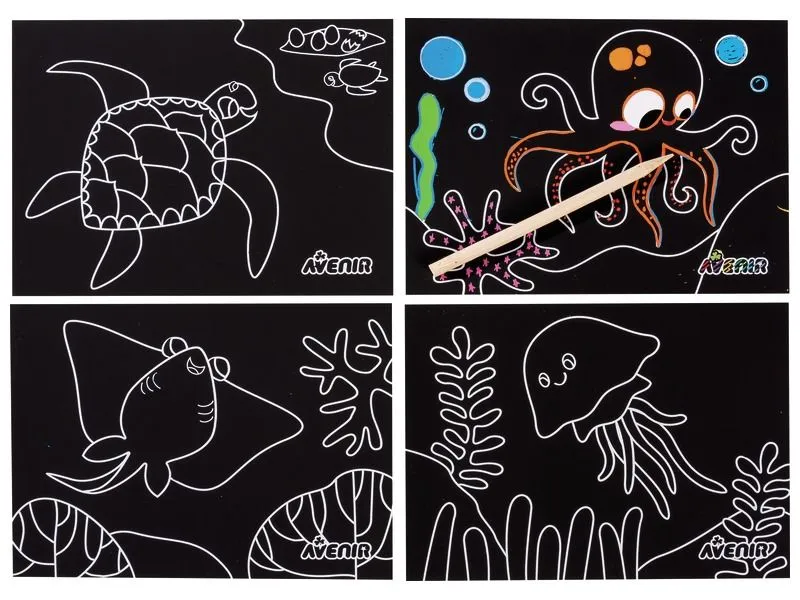 CARTES À GRATTER Poissons