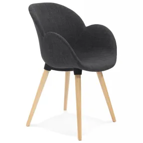 Chaise àcandinave En Tissu Gris MARIO | Chaise 3 SUISSES