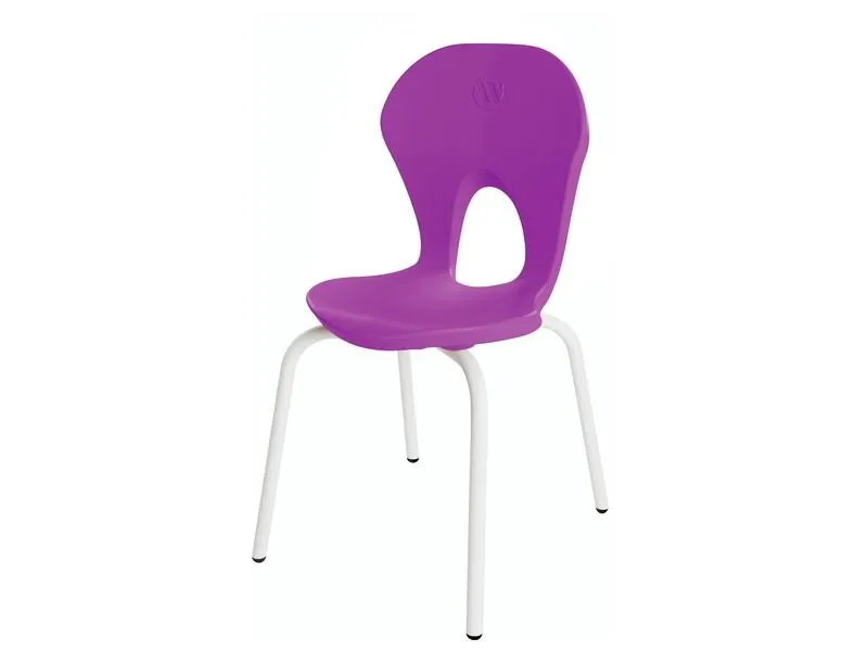 CHAISE COQUE Easy 4 pieds métal