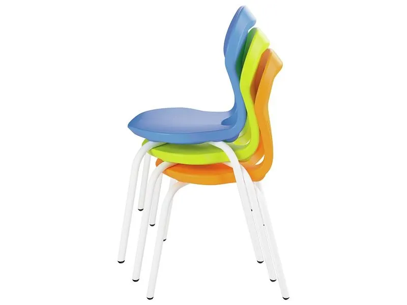 CHAISE COQUE Easy 4 pieds métal