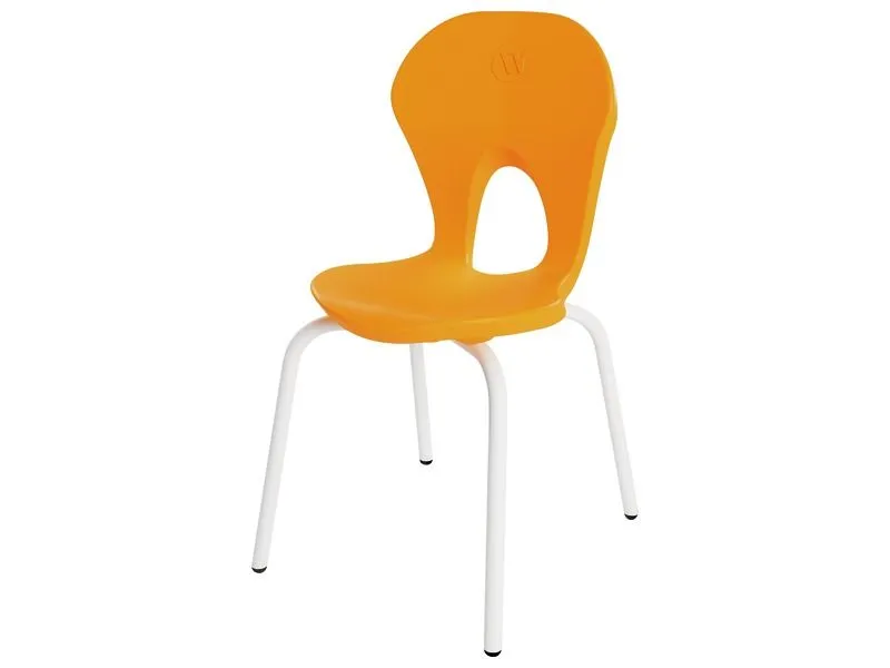 CHAISE COQUE Easy 4 pieds métal