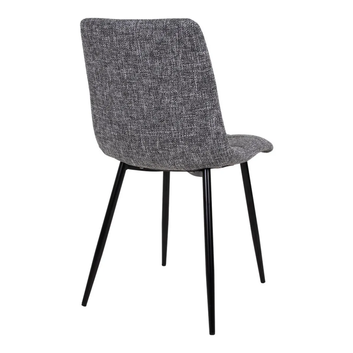 Chaise Grise Foncé MIDDELFART Pieds Noir | Chaise 3 SUISSES