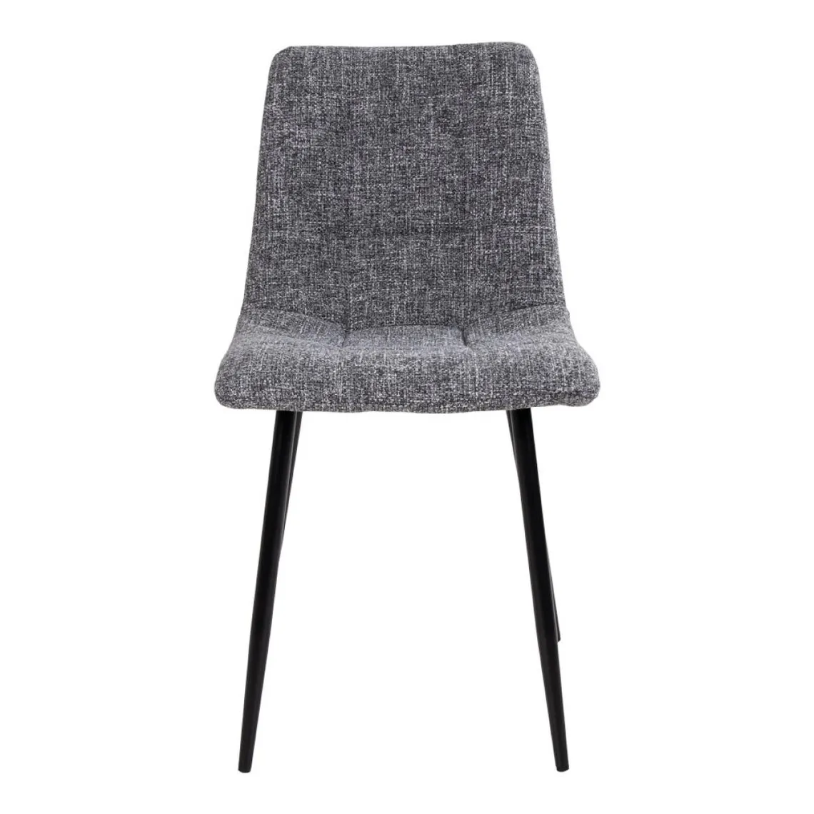 Chaise Grise Foncé MIDDELFART Pieds Noir | Chaise 3 SUISSES