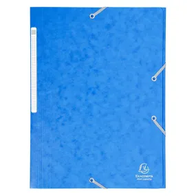 Chemise 3 rabats + elastique A4 cap 35 mm carte Bleu