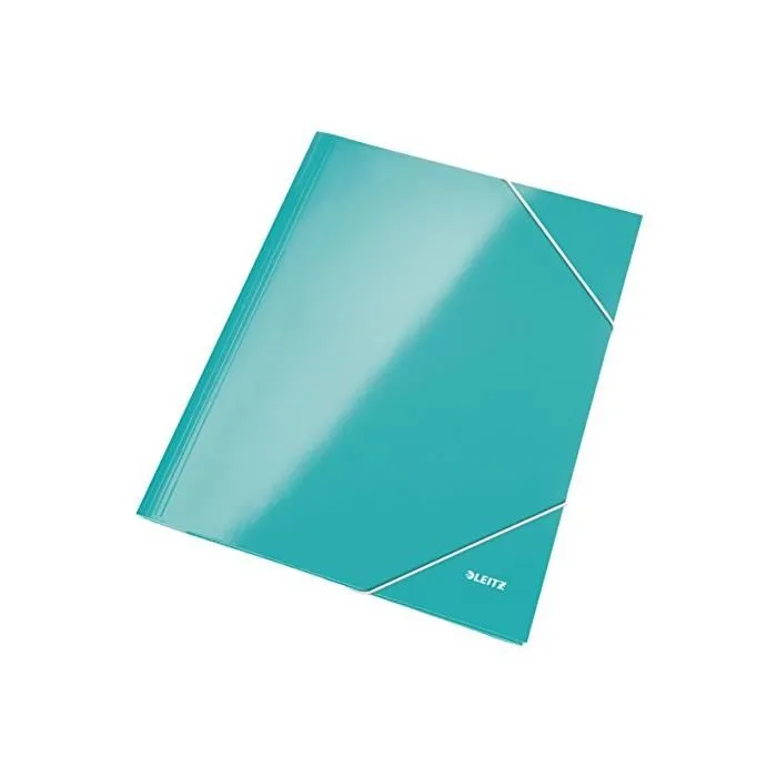 Chemise 3 Rabats Elastique WOW A4 Carton Pelliculé Bleu glacé