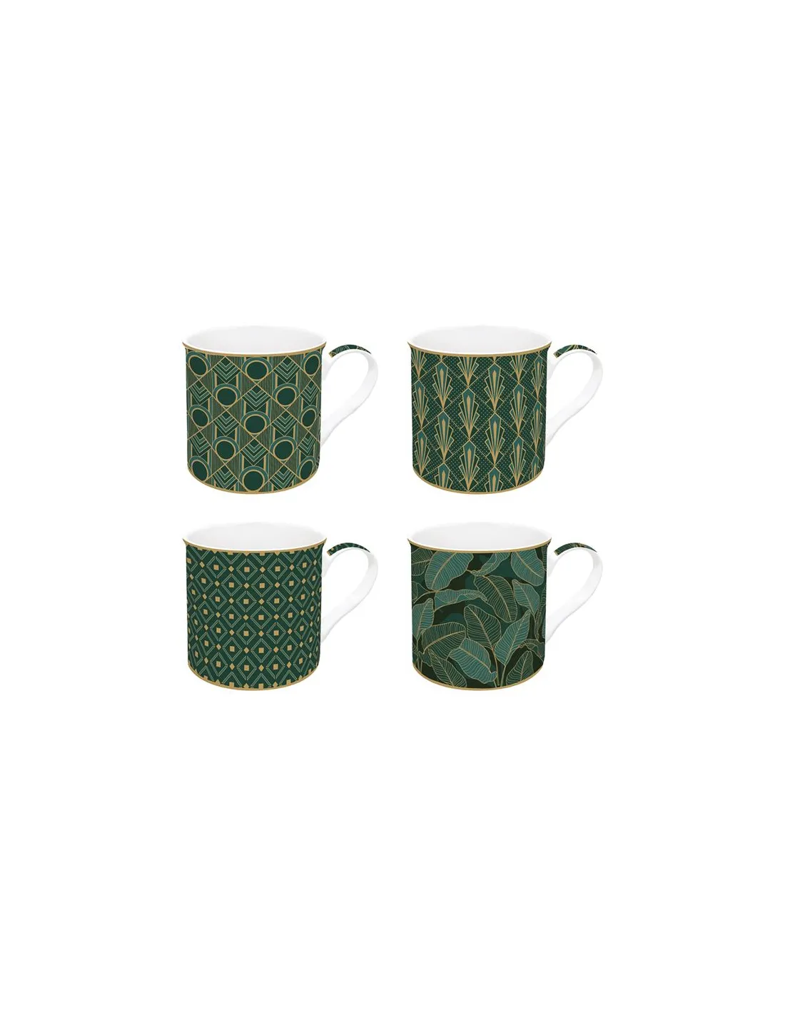coffret 4 mugs 30 cl - charleston - easy life