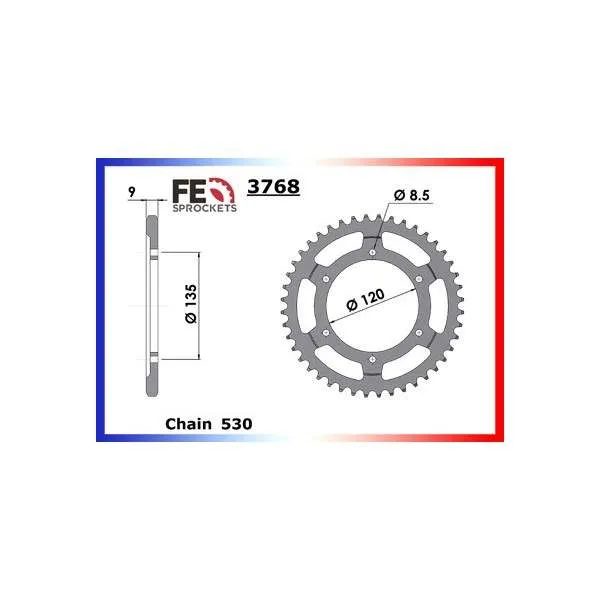 COURONNE ACIER COUR AC FZ600 44 530