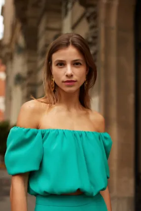 CROP TOP LEA VERT MENTHE