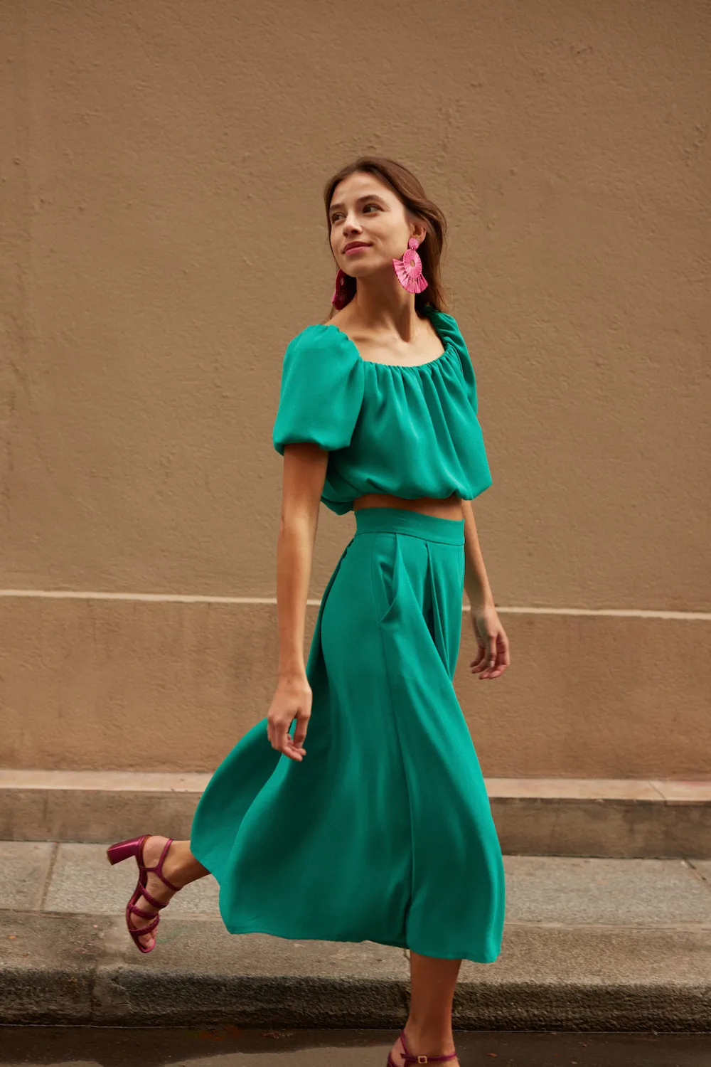CROP TOP LEA VERT MENTHE