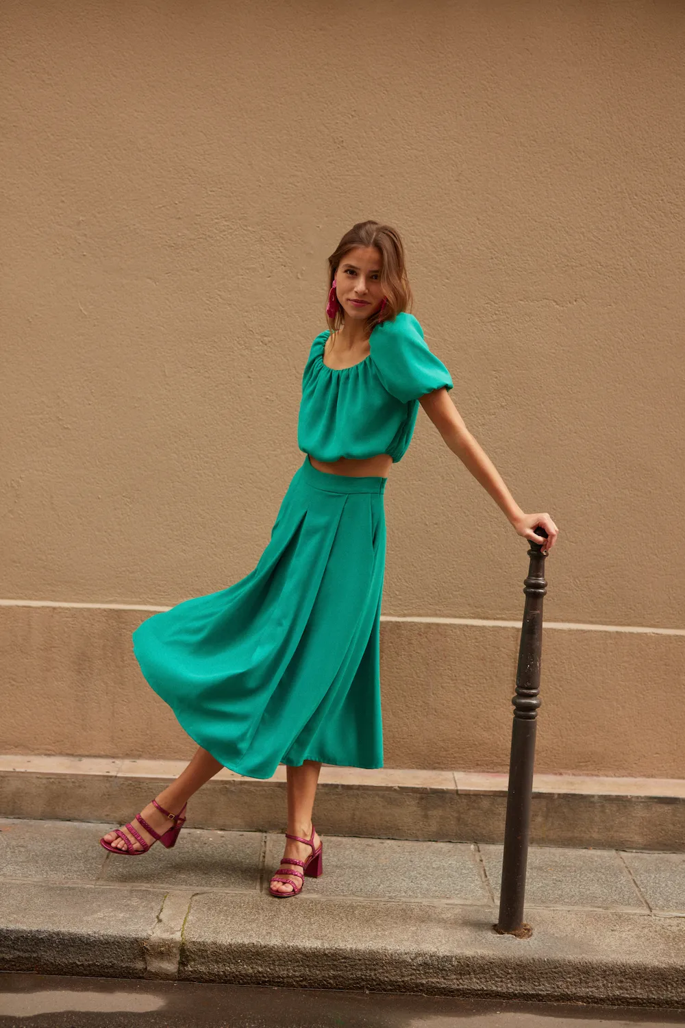 CROP TOP LEA VERT MENTHE