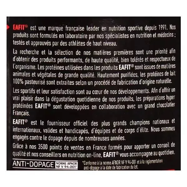 Eafit Pure Whey Chocolat Noisette 750g