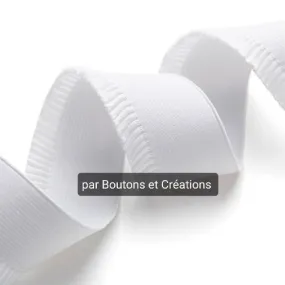 Elastique jupette - 55 mm - blanc - vendu au mètre -