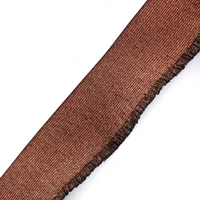 Elastique plat jupette maille métallisée 60mm Cocktail - cuivre