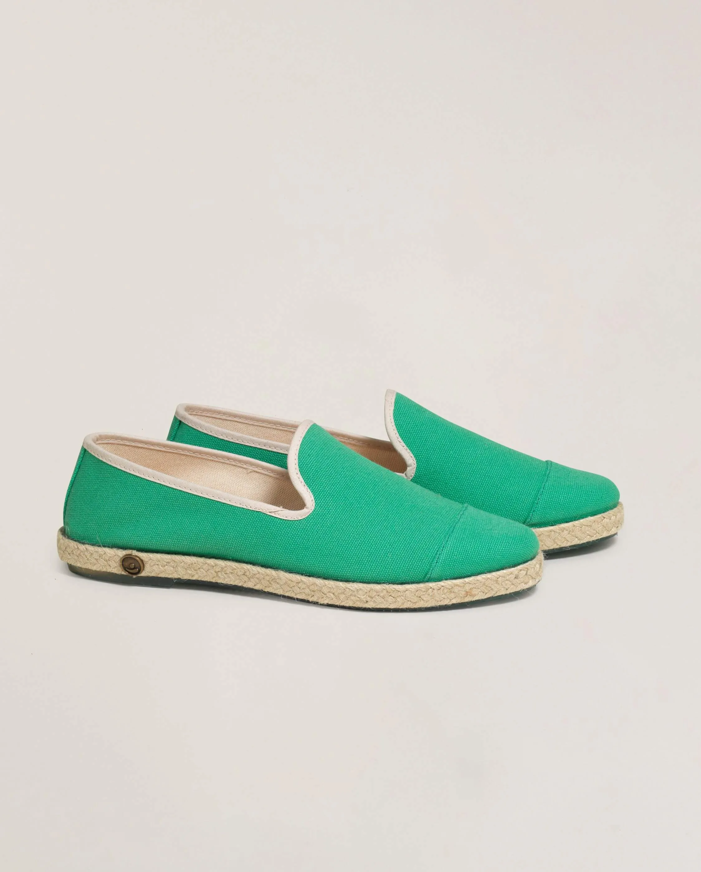 Espadrille femme coton, menthe