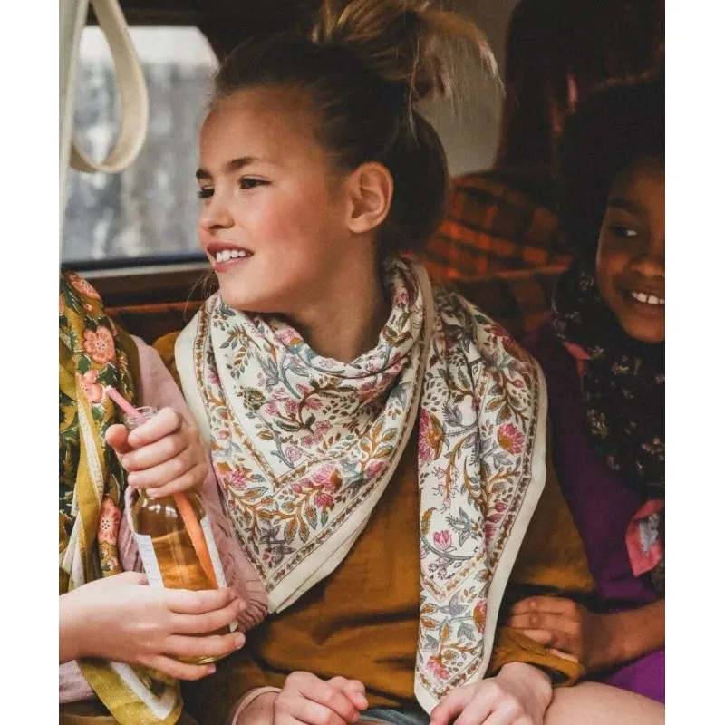 Grand foulard "Rhapsody" - Confetti - BËLLEMME - Perlin Paon Paon