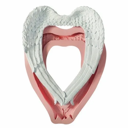 Grand moule silicone cadre photo miroir ailes 40cm pour plâtre wepam porcelaine argile résine béton k289 htb