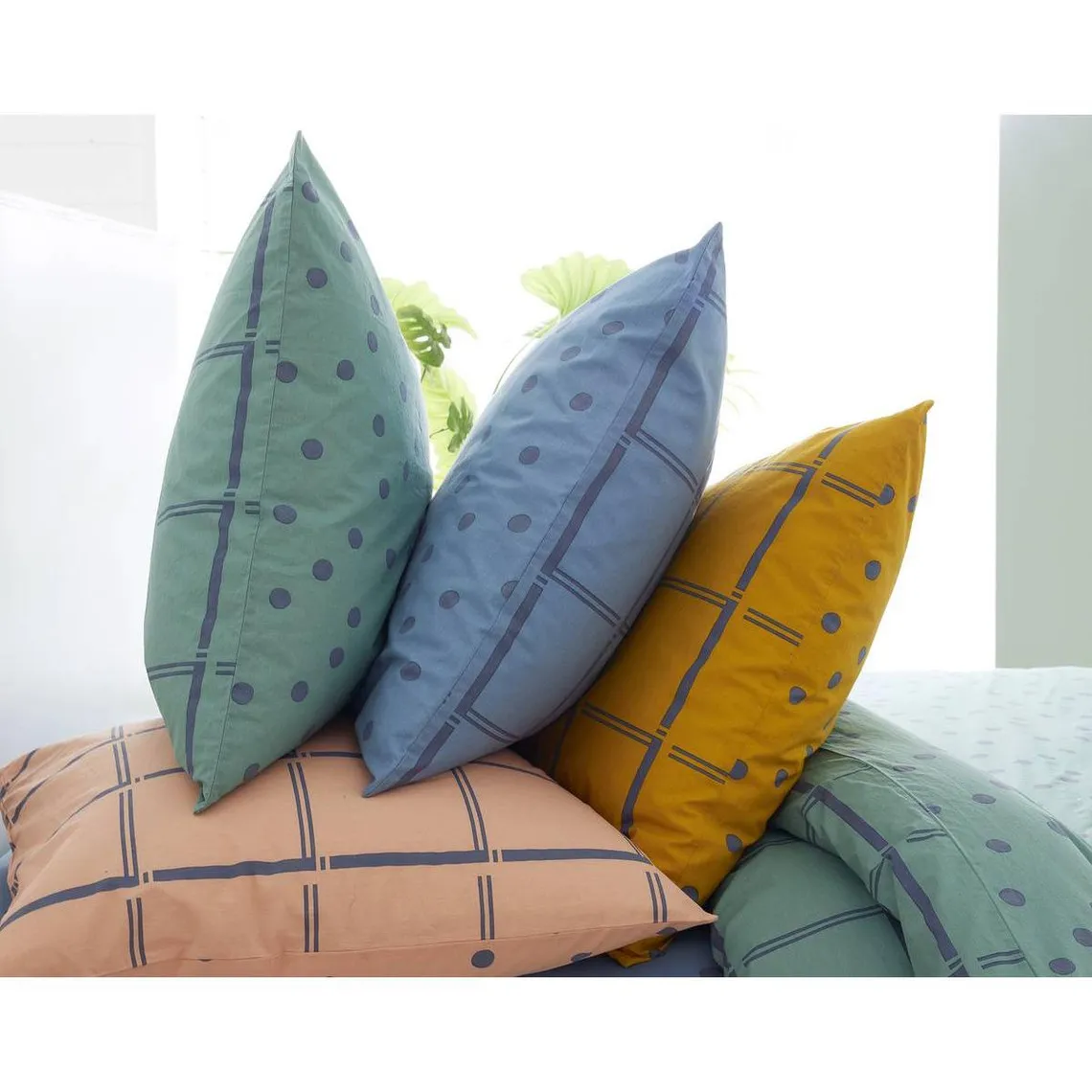 Housse de couette MAX menthe en coton | 3 Suisses