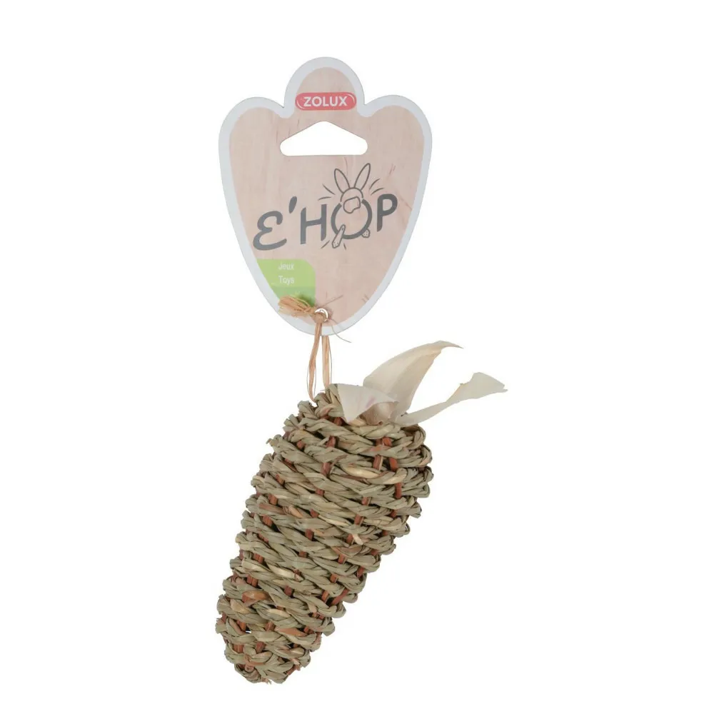 Jouet carotte ehop jonc de mer, pour rongeur.