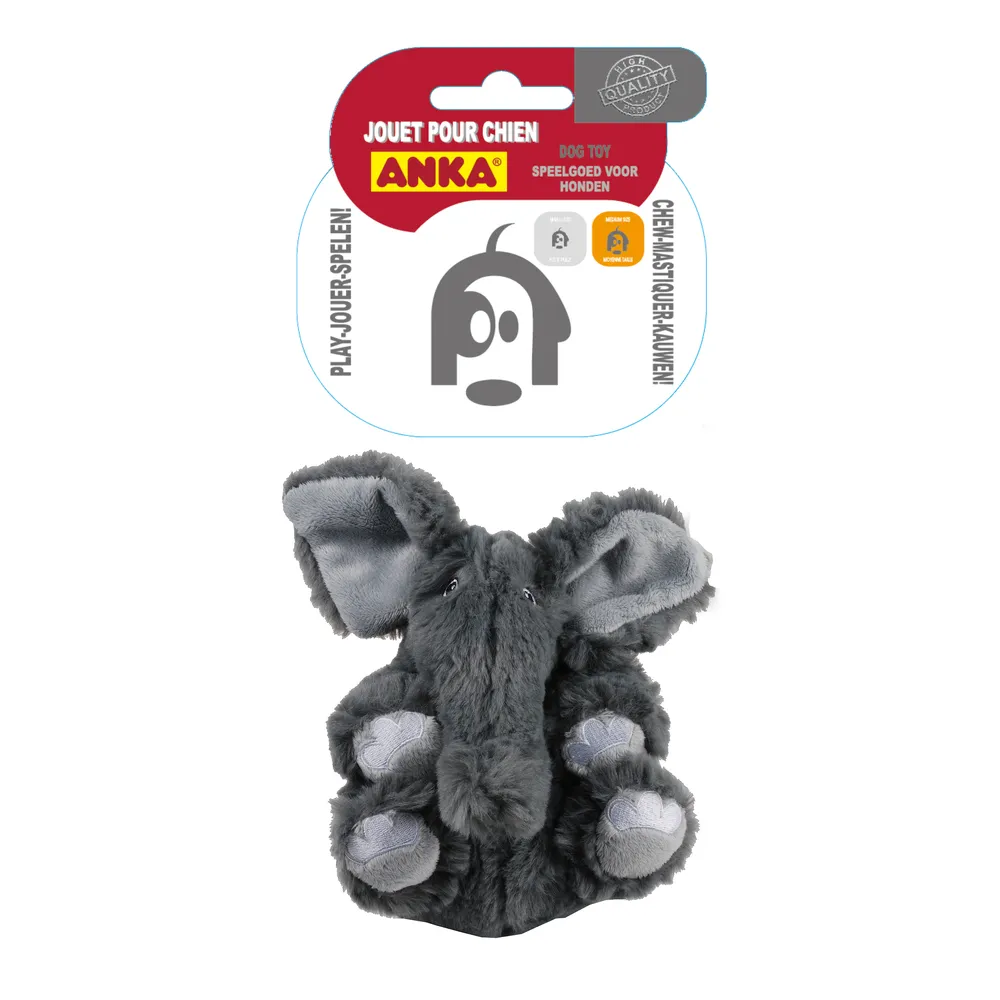 Jouet peluche Elephant Seated, pour chien 18cm