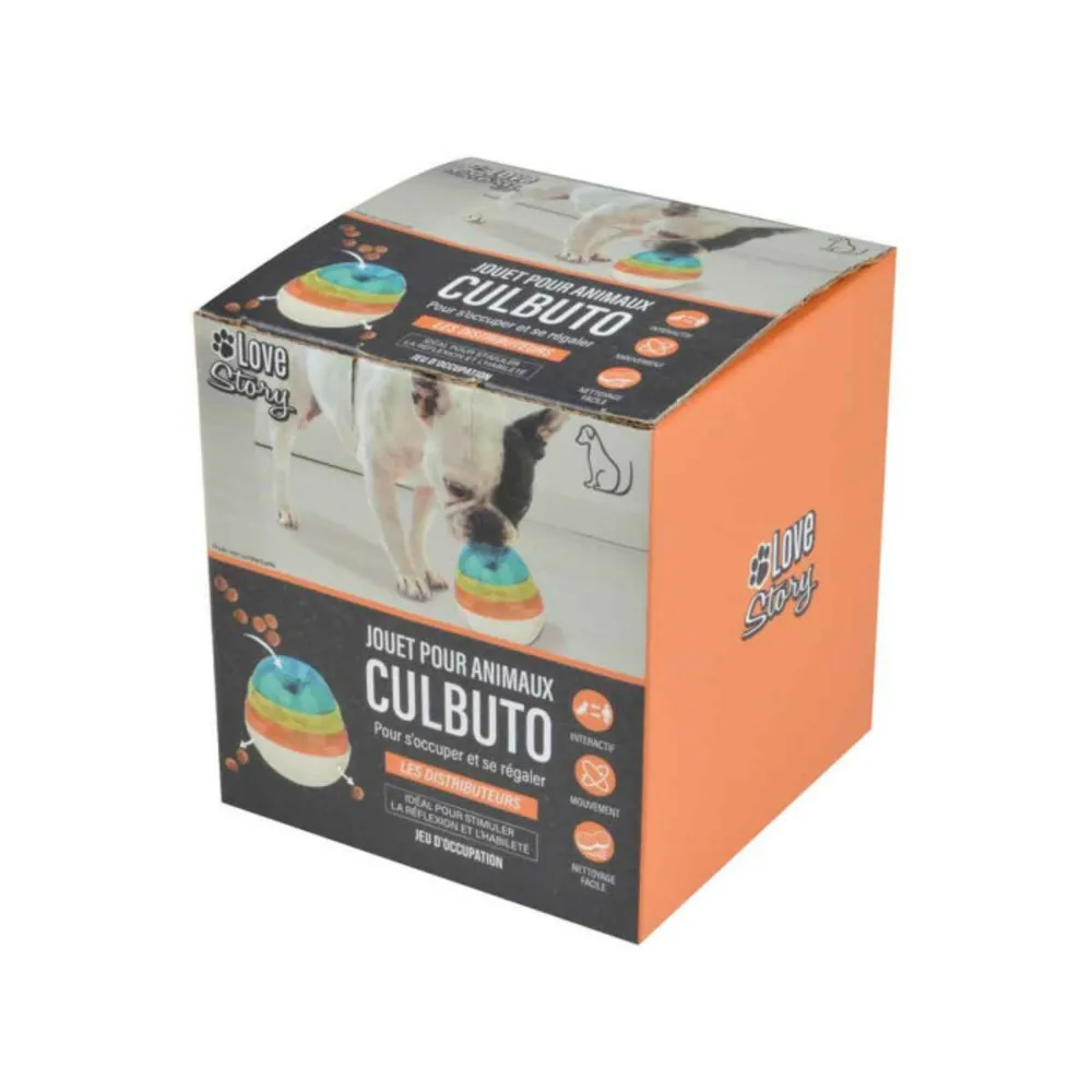 Jouet pour chien interactif "culbuto" 12cm multicolore