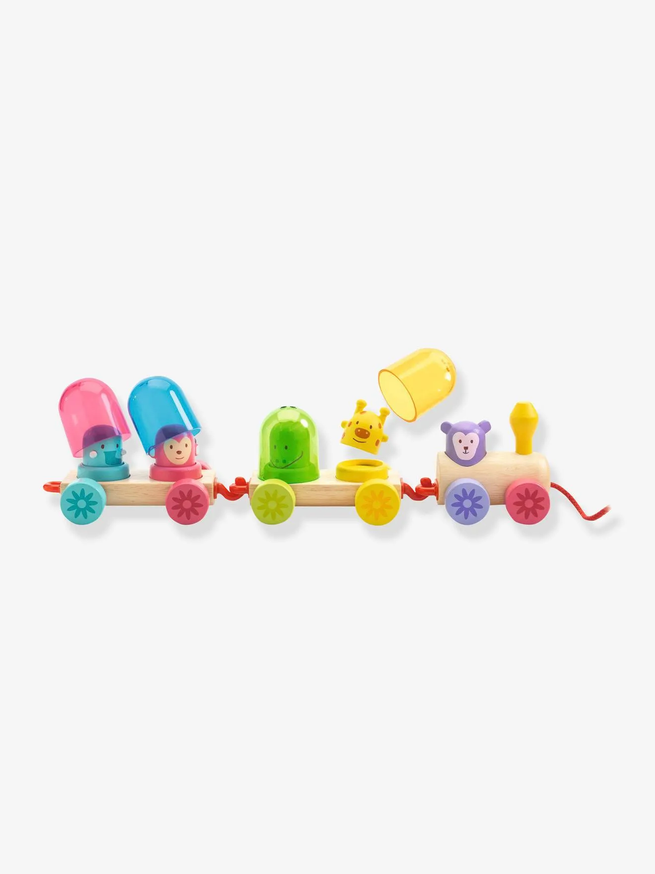 Jouet à tirer Rainbow Train DJECO beige - Djeco