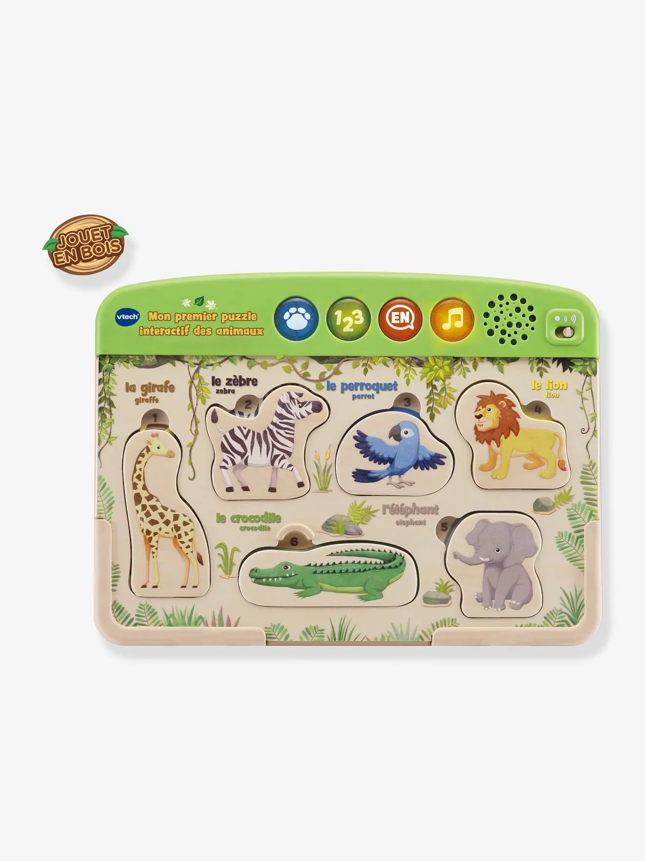 Mon Premier Puzzle Interactif des Animaux - VTECH marron - Vtech