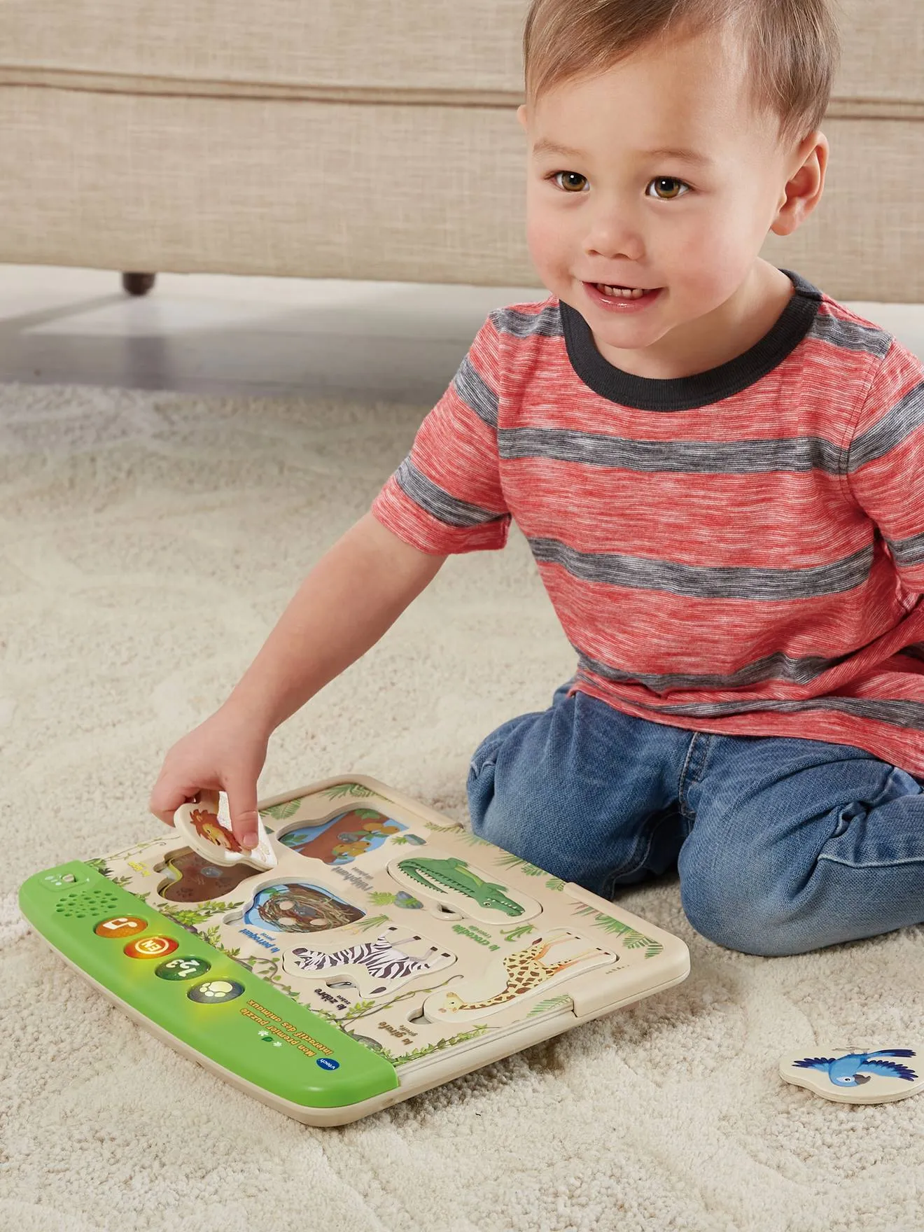 Mon Premier Puzzle Interactif des Animaux - VTECH marron - Vtech