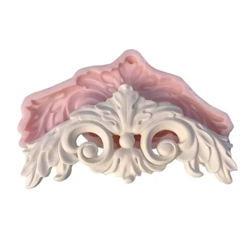 Moule silicone applique feuilles 22cm décor pour porte armoire mur meubles pour fimo plâtre wepam résine cire savon argile k1110