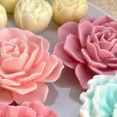 Moule silicone fleur 3d succulent  9cm pour réaliser des objets pâte polymère fimo argile wepam savon bougie résine k587 çb250
