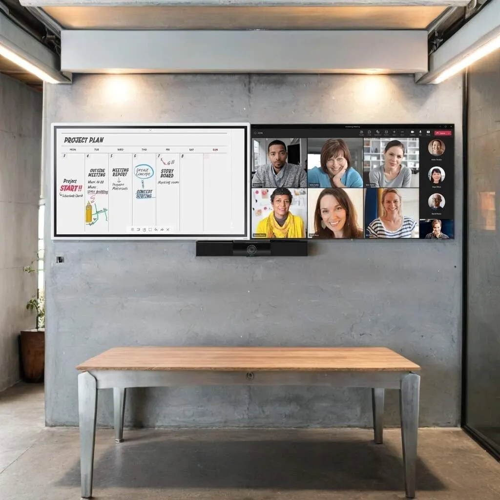 Pack Visio écran interactif + écran passif - Fixation Murale