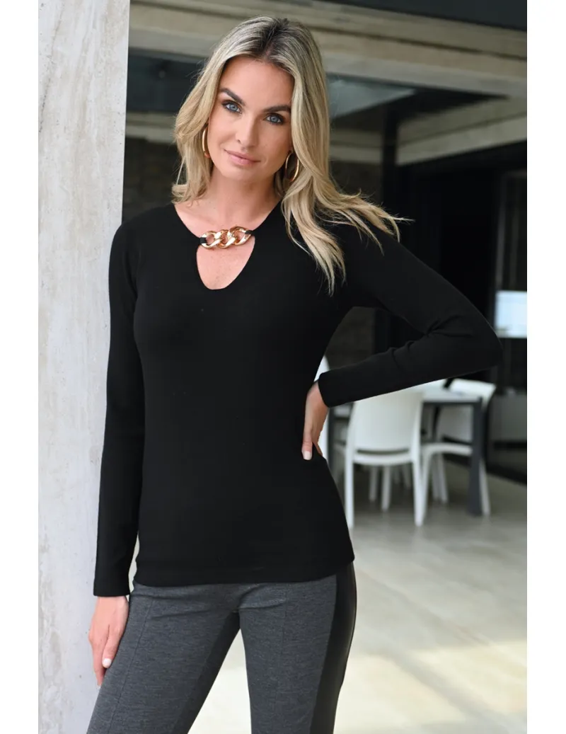 PANTALON ANTHRACITE BANDE CUIR
