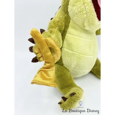 Peluche musicale Louis trompette La princesse et la grenouille Disney Store crocodile alligator vert interactif 26 cm