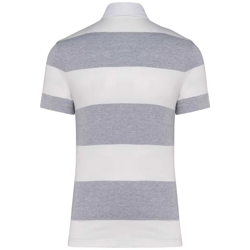 Polo de rugby rayé à manches courtes