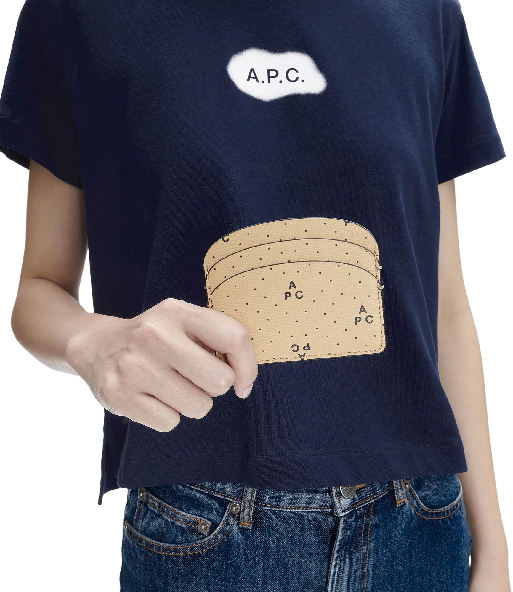 Porte-Cartes Demi-Lune Beige | A.P.C.