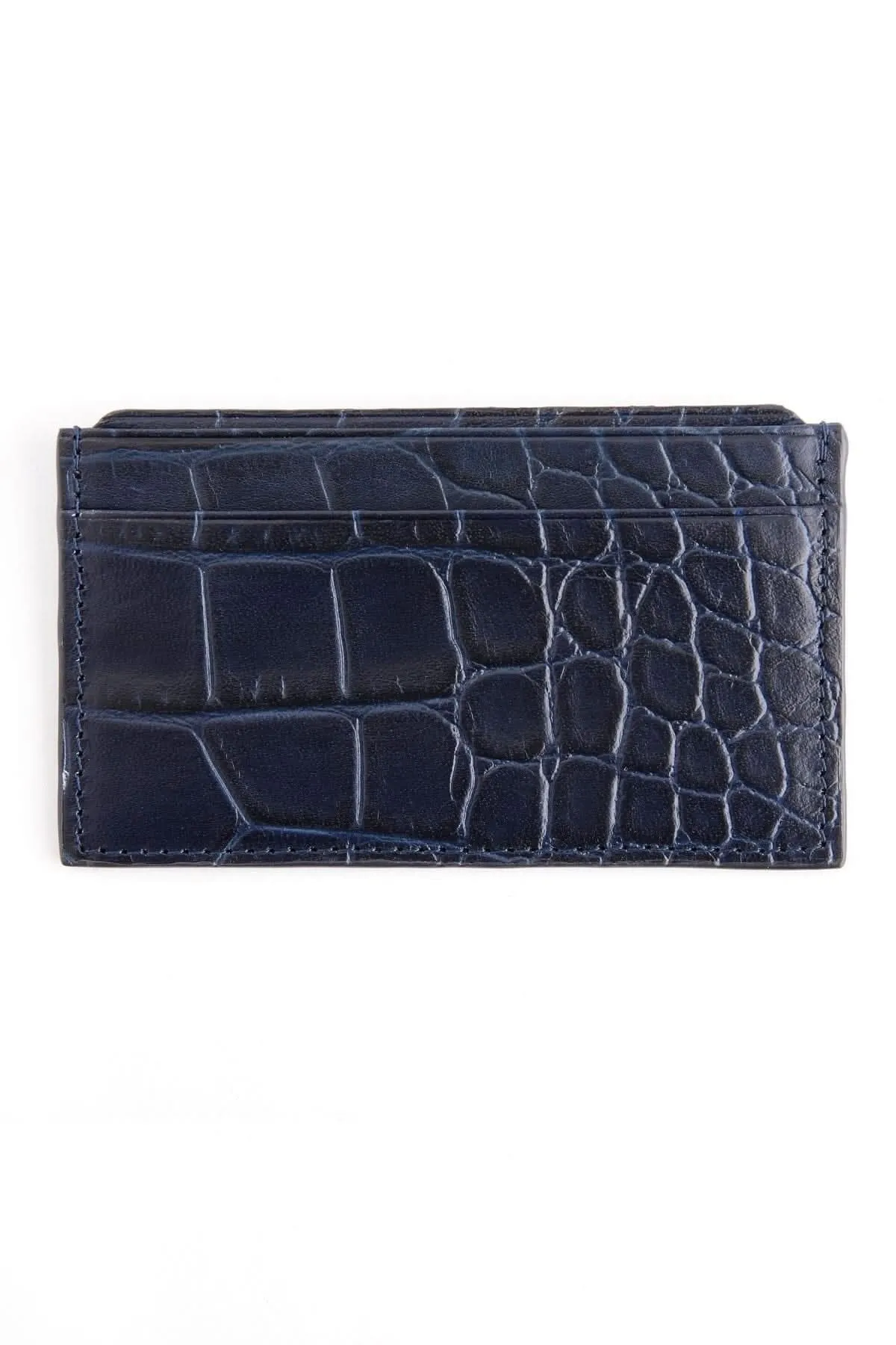 Porte-cartes en crocodile embossé
